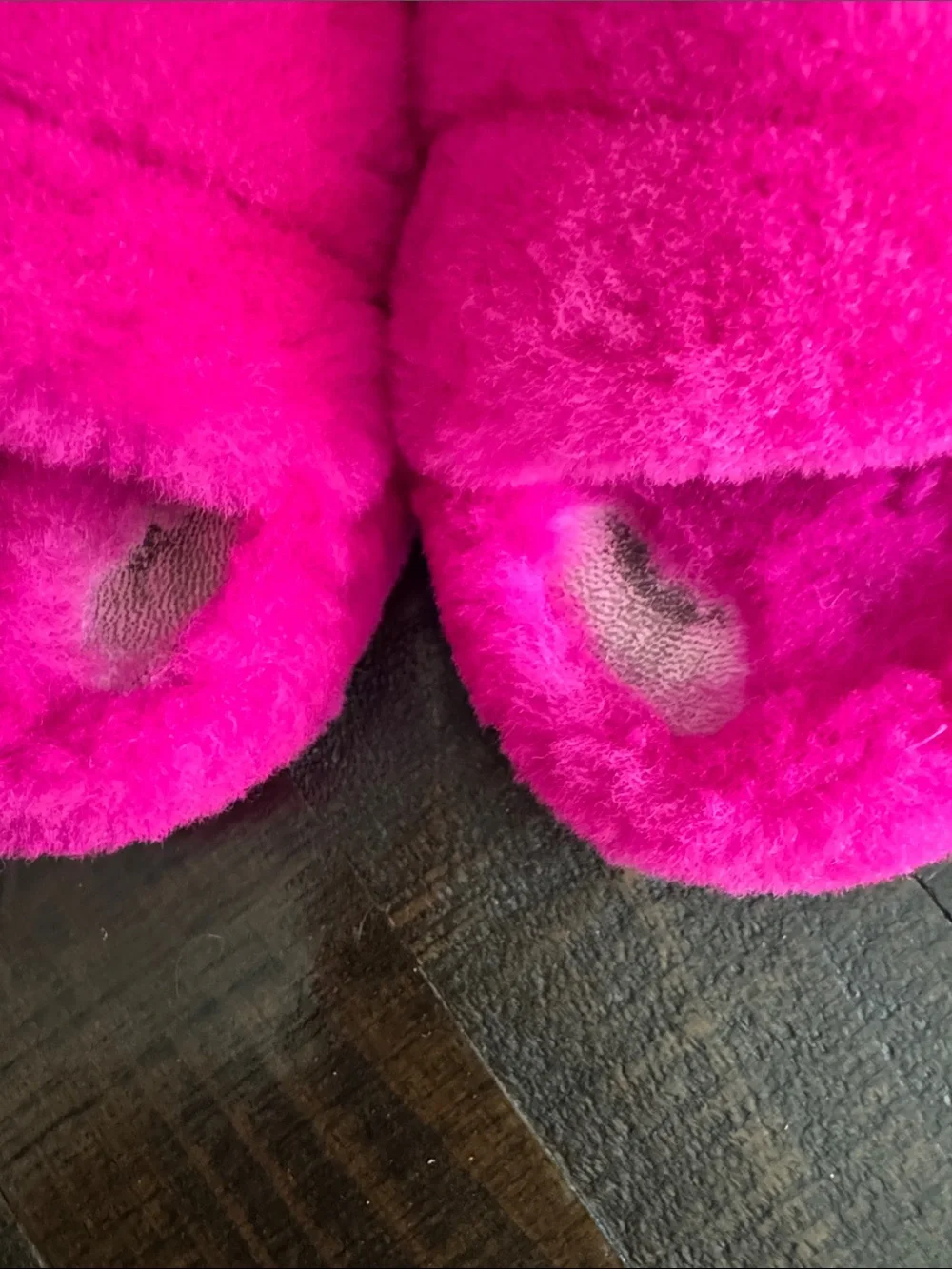 UGG Vibrant Fuchsia Fluffy Slide Slippers